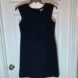 Kasper Little Black Dress Petite Size 6 Sheath Zipper Back Sleeveless